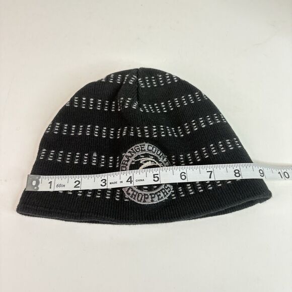 Vintage Orange County Choppers OCC Beanie Hat, Black, Motorcycle, Logo, OSFA, - Picture 7 of 8